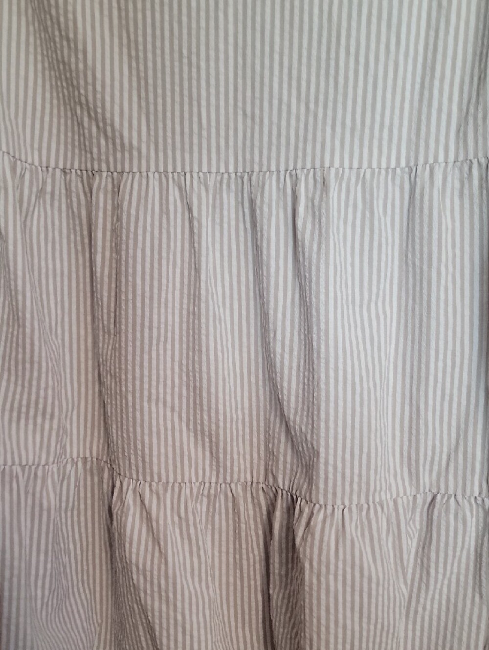 Vineyard Vines White and Light tan Striped Midi Dress - Picture 5 of 6